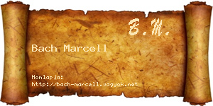 Bach Marcell névjegykártya