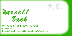 marcell bach business card